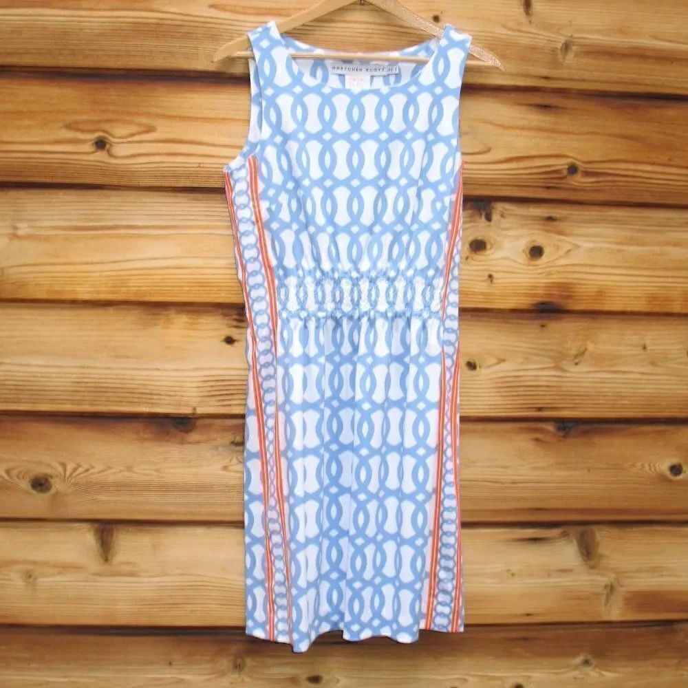 Gretchen Scott Designs Blue Print Jersey Dress